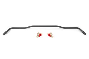 Ford Mustang Sway Bar Kit - Rear - BMR Suspension - Hollow 22mm Non-Adjustable - Black Hammertone - `15-`22